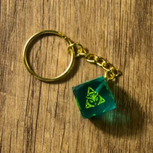 Llavero Dado D6 Teal