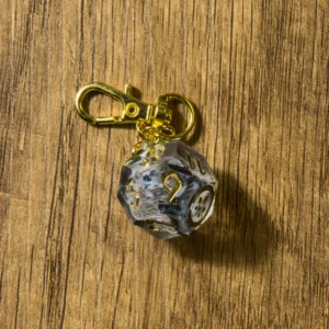 Llavero Dado D12 Ashen Crystal