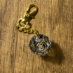 Llavero Dado D12 Ashen Crystal