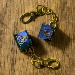 Par Llaveros Dados D6 Dusk & Tide | Dorados