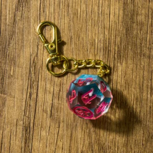 Llavero Dado D12 Coral Abyss