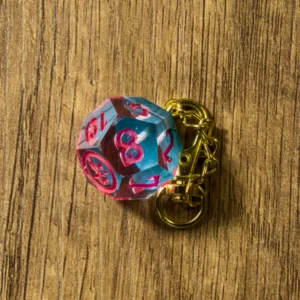 Llavero Dado D12 Coral Abyss