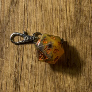 Llavero Dado D20 Ember Ash