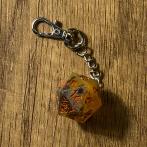 Llavero Dado D20 Ember Ash